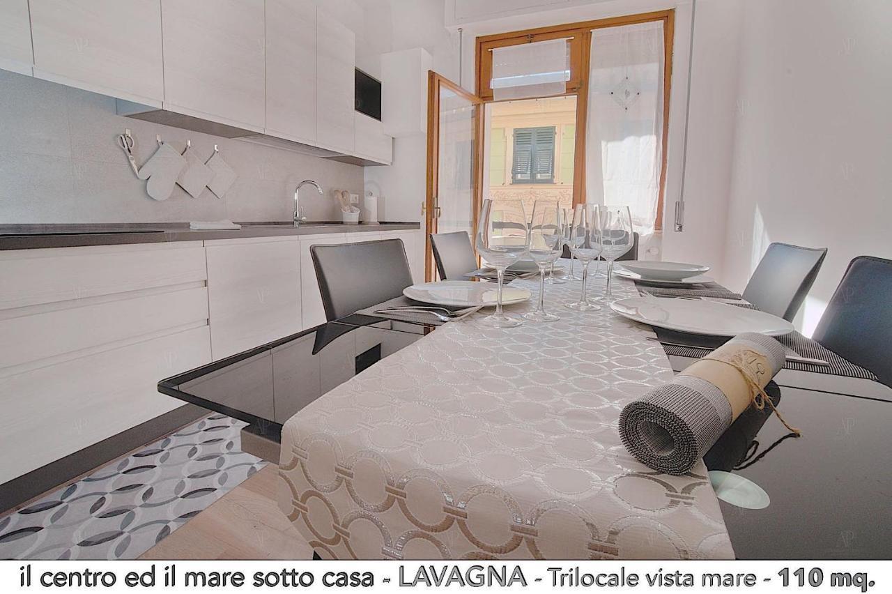 Il Centro Ed Il Mare Sotto Casa Lägenhet Lavagna Exteriör bild