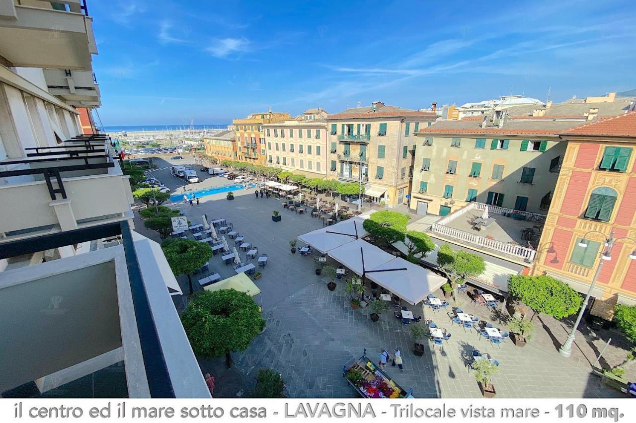 Il Centro Ed Il Mare Sotto Casa Lägenhet Lavagna Exteriör bild