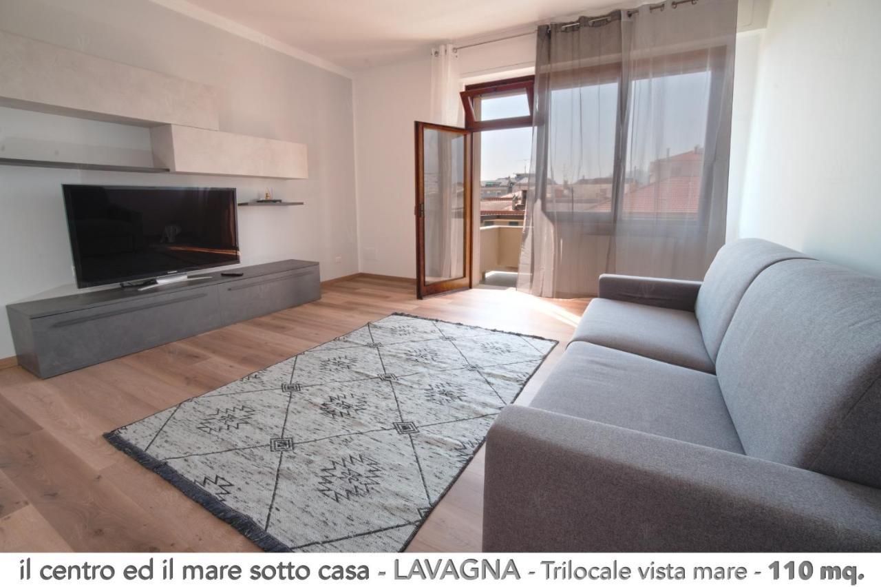 Il Centro Ed Il Mare Sotto Casa Lägenhet Lavagna Exteriör bild