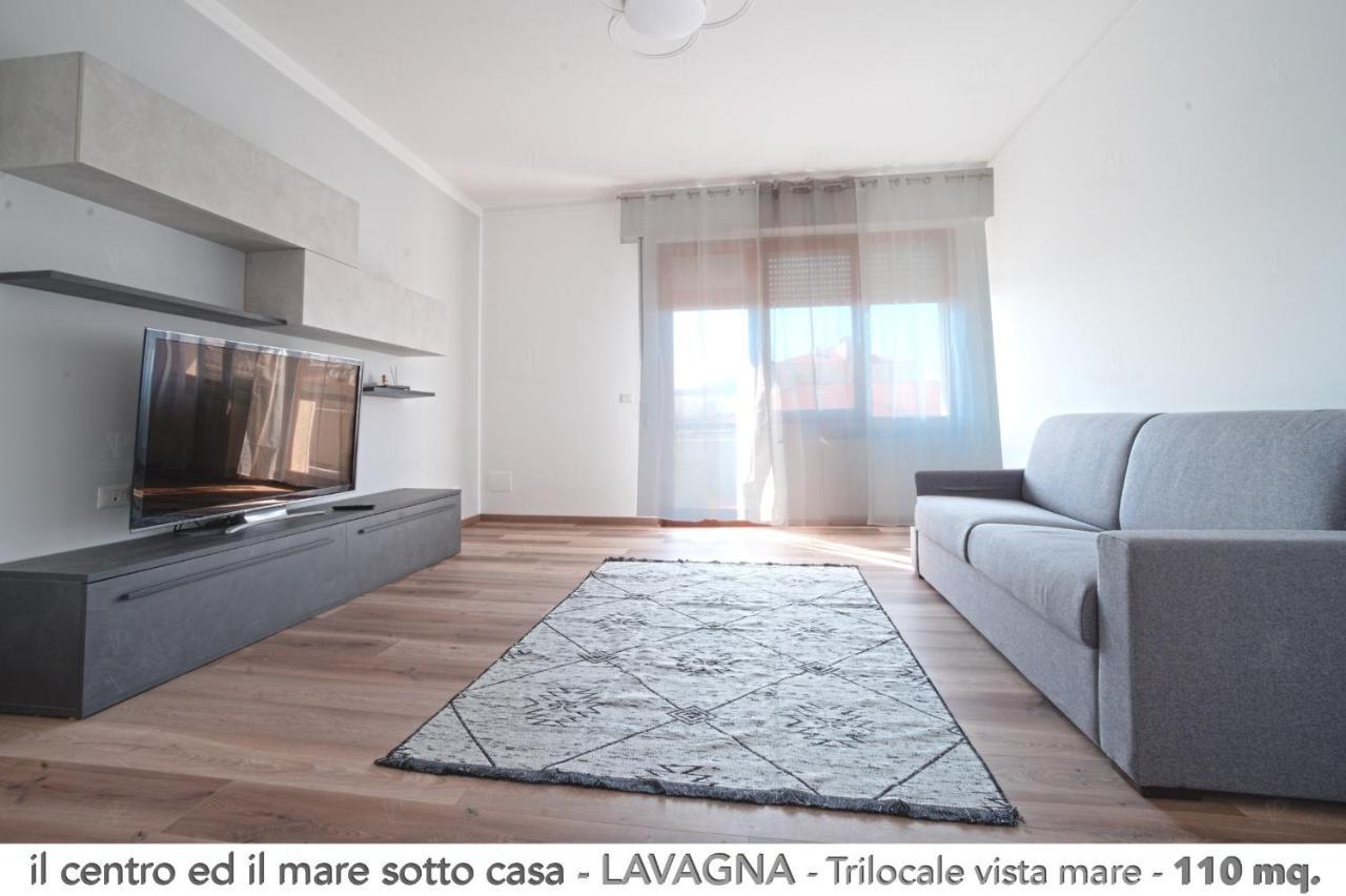 Il Centro Ed Il Mare Sotto Casa Lägenhet Lavagna Exteriör bild