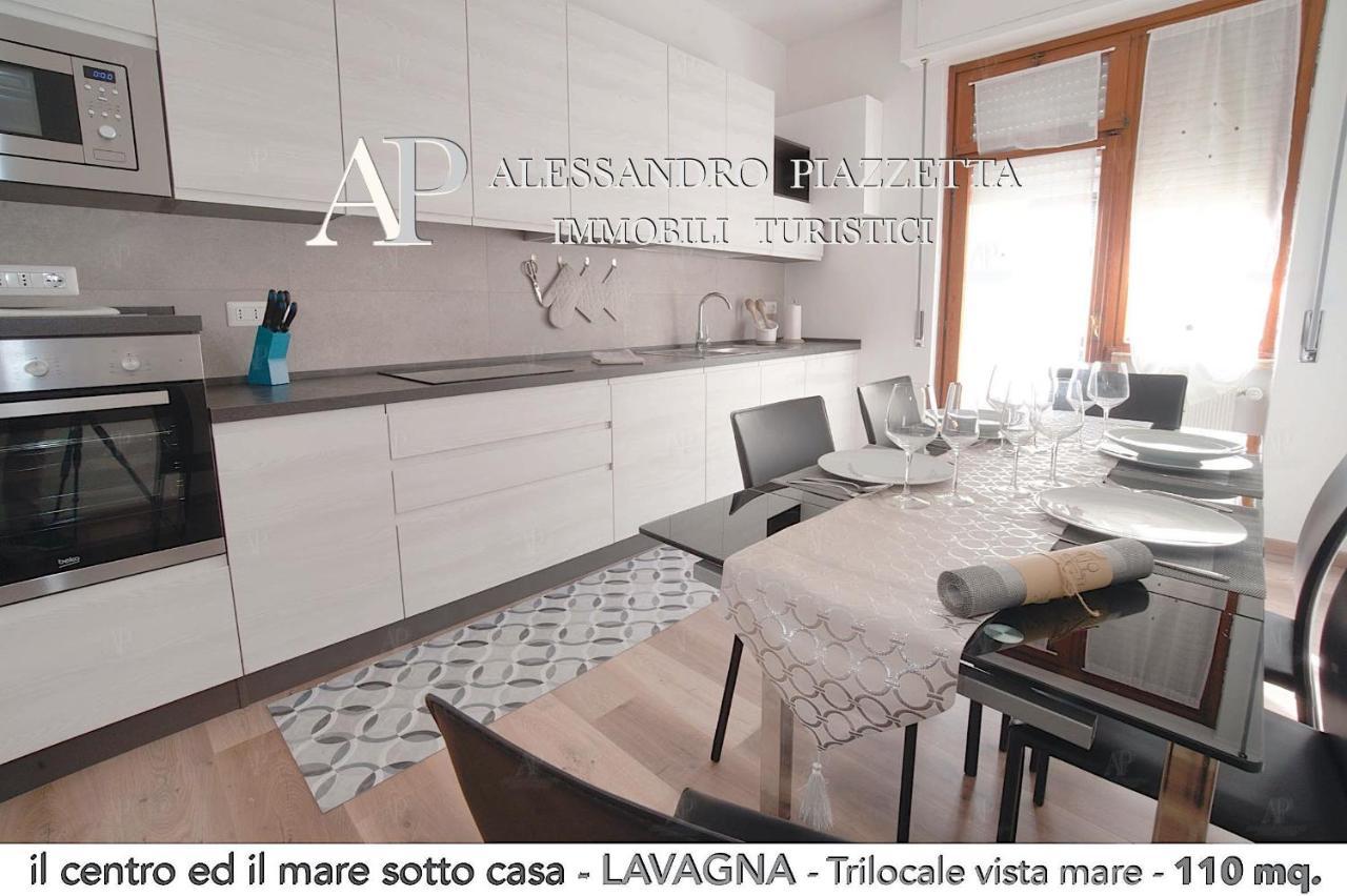 Il Centro Ed Il Mare Sotto Casa Lägenhet Lavagna Exteriör bild
