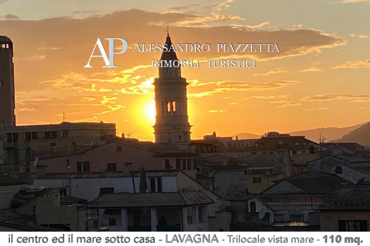 Il Centro Ed Il Mare Sotto Casa Lägenhet Lavagna Exteriör bild